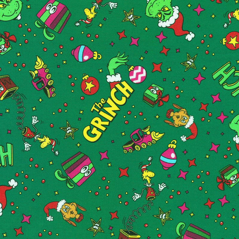 RK How the Grinch Stole Christmas - ADED-23100-224 Evergreen - Cotton Fabric