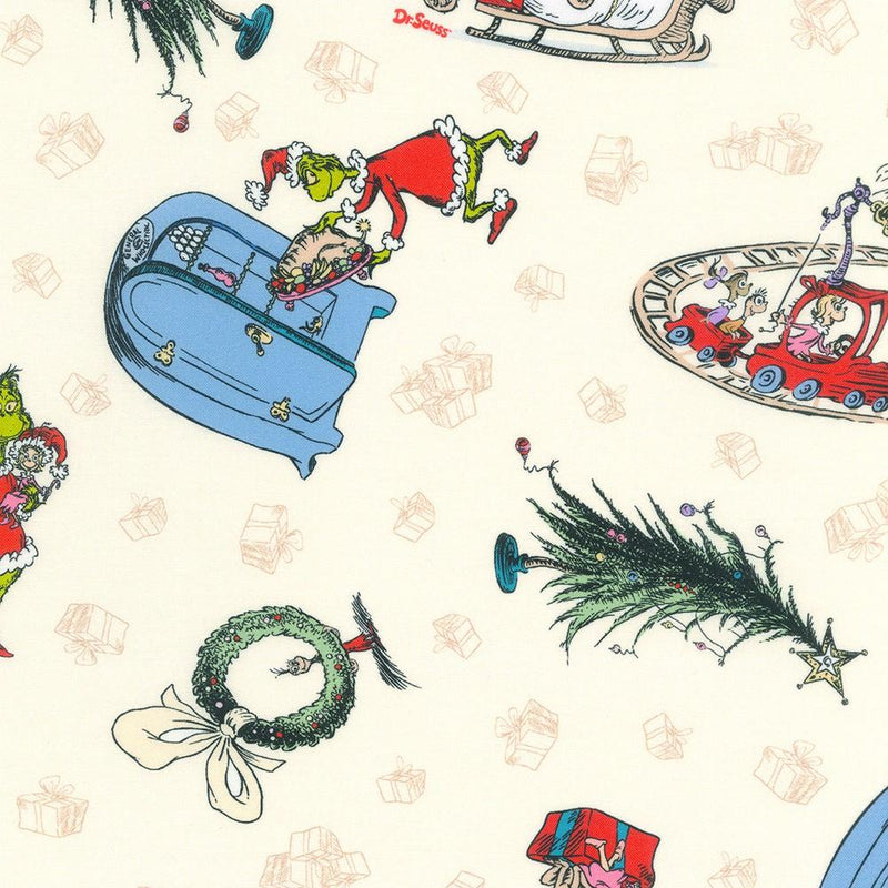RK How the Grinch Stole Christmas - ADED-23100-3 Red - Cotton Fabric