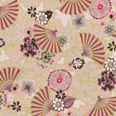 RK Imperial Collection - Graceful Cranes - 23504-265 Parchment - Cotton Fabric