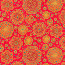 RK Jeweled Leaves - AXUM-21612-118 Ruby - Cotton Fabric