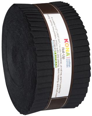 RK Kona Cotton Black Roll Up RU-196-40 - Cotton Fabric