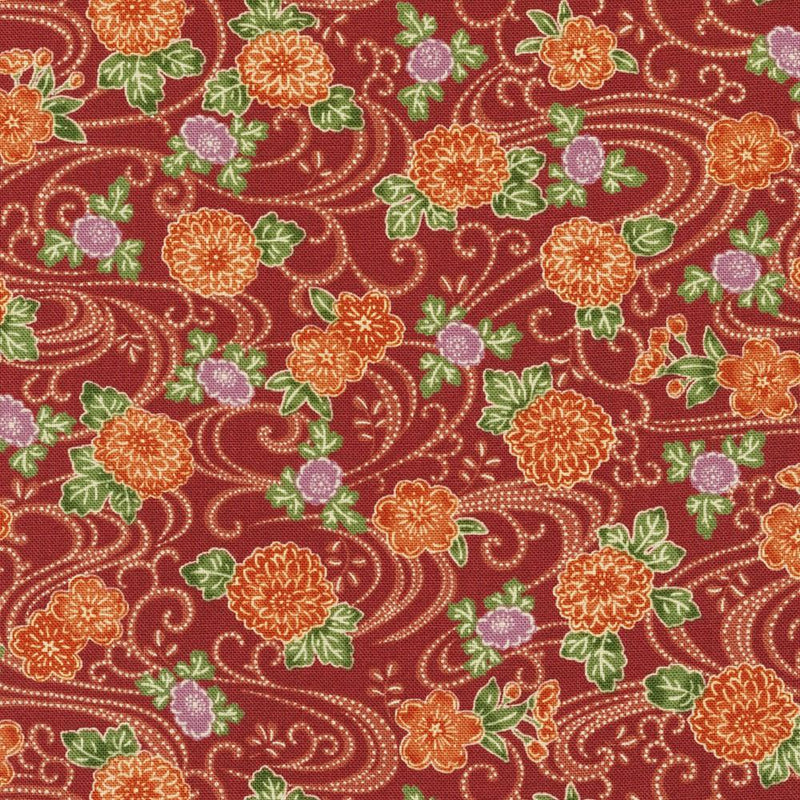 RK Kyoto Gardens - SB-83062D1-3 Red - Cotton Fabric