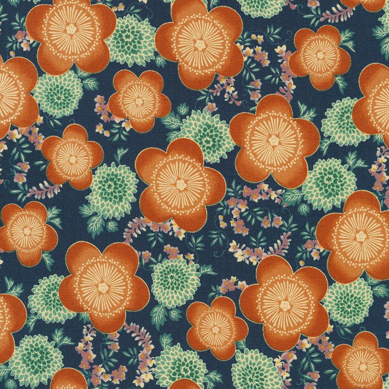 RK Kyoto Gardens - SB-83063D1-4 Navy - Cotton Fabric