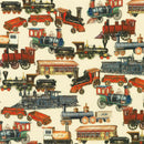 RK Library of Rarities Trains - 23355-199 Antique - Cotton Fabric