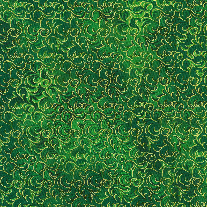RK Mixed Metallics - 23067-224 Evergreen - Cotton Metallic Fabric