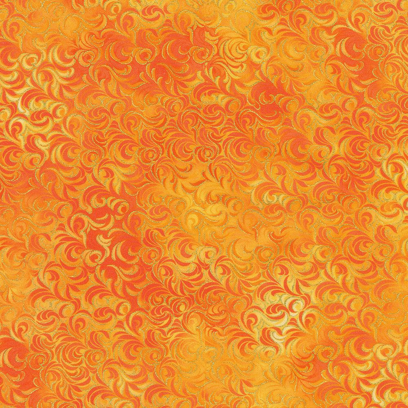 RK Mixed Metallics - 23067-8 Orange - Cotton Metallic Fabric