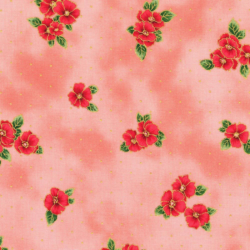 RK Poppy Hill 21861-143 Coral - Cotton Novelty Fabric