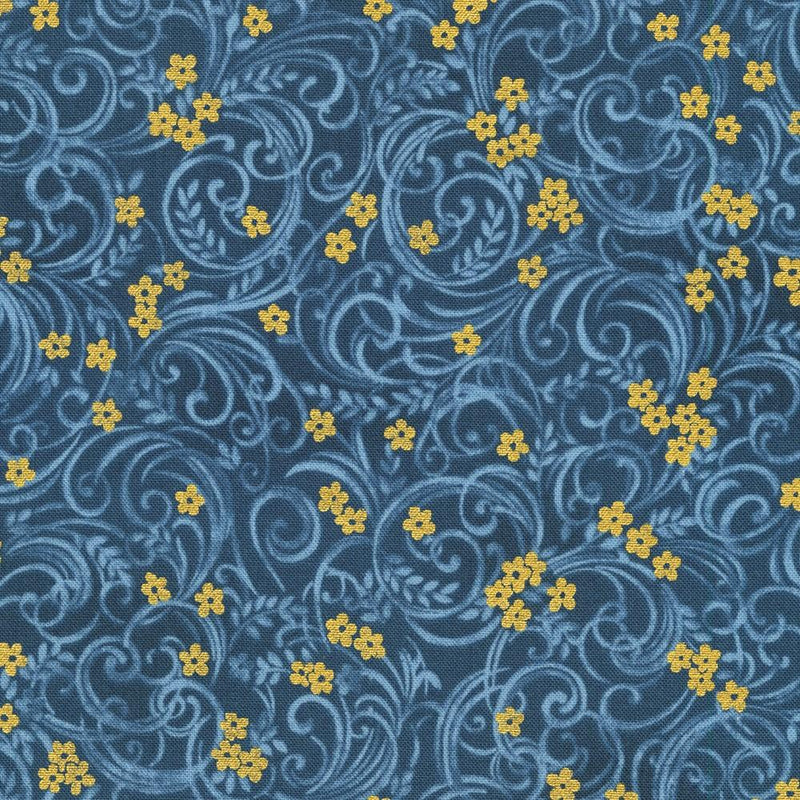 RK Poppy Hill 21862-67 Denim - Cotton Novelty Fabric