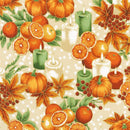 RK Sweet Pumpkin Spice - 22319-14 Natural - Cotton Metallic Fabric