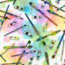 RK The Artist's Desk - ANPD-21917-1 White - Cotton Novelty Fabric