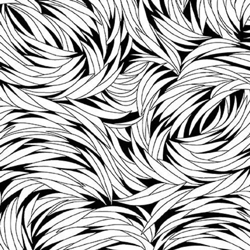STUDIO E All or Nothing Medium Swirl - 8230-09 Black/White - Cotton Fabric