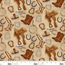 STUDIO E American Spirit Accessories - 8786-44 Tan/Multi - Cotton Fabric