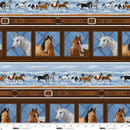 STUDIO E American Spirit Border Stripe - 8790-47 Tan/Multi - Cotton Fabric