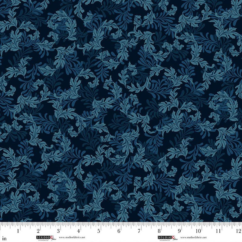 STUDIO E Ashdown Forest - 8405-77 Midnight Blue - Cotton Fabric