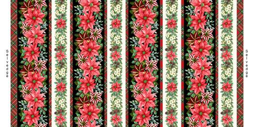 STUDIO E Blooms of the Holiday - 8389-99 Black Multi - Cotton Fabric