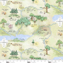 STUDIO E Classic Winnie Map - 8715-60 Light Green - Cotton Fabric