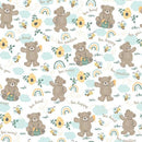 STUDIO E Hello Honey! - 7820-149 Blue/Taupe - Cotton Fabric