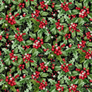 STUDIO E Holiday Feathers & Flourish - 9269-99 Black Multi - Cotton Fabric
