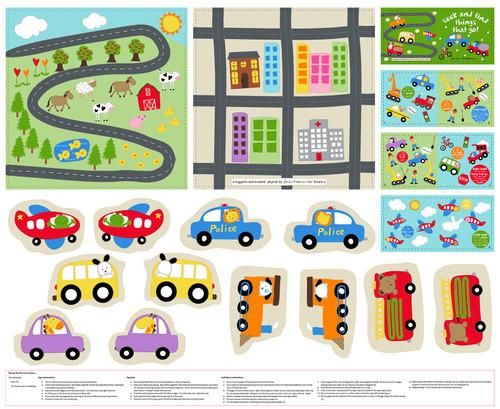 STUDIO E Huggable & Loveable Book Panel - 8184P-01 Multi - Cotton Fabric