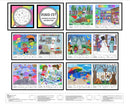 STUDIO E Little Library Book Panel - 4902BP-01 Multi - Cotton Fabric