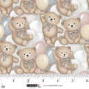STUDIO E Sleepy Teddy - 8519-94 Gray/Multi - Cotton Fabric
