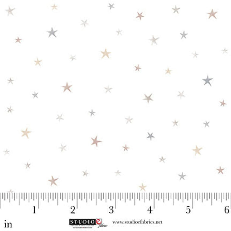 STUDIO E Sleepy Teddy - 8523-03 White/Multi - Cotton Fabric
