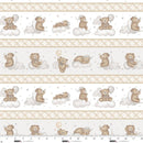 STUDIO E Sleepy Teddy - 8525-34 Oatmeal/Gray - Cotton Fabric