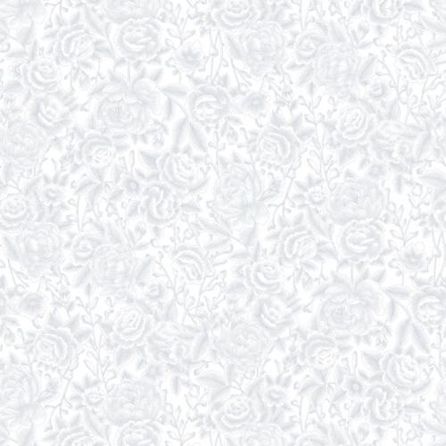 STUDIO E Touch Of White 108" - 7725-01W White/White - Cotton Fabric
