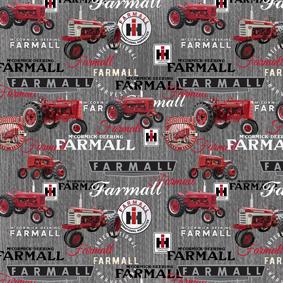 SYK Farmall Tractors Combos - 10542-GRAY - Cotton Fabric
