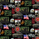 SYK Military Marines - 021-2M - Cotton Fabric