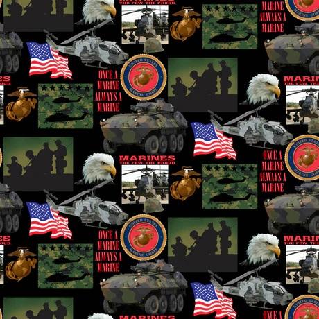 SYK Military Marines - 021-2M - Cotton Fabric