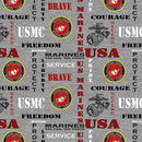 SYK Military Marines 1181M Heather - Cotton Fabric