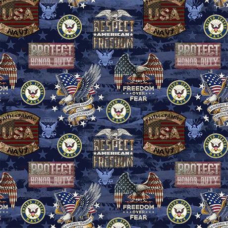 SYK Military Navy - 1338N - Cotton Fabric