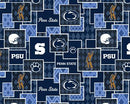 SYK NCAA Penn State Nittany Lions Argyle Boxes - PS1371 - Cotton Fabric