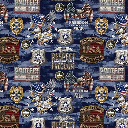 SYK Police Department - 1338PD - Cotton Fabric