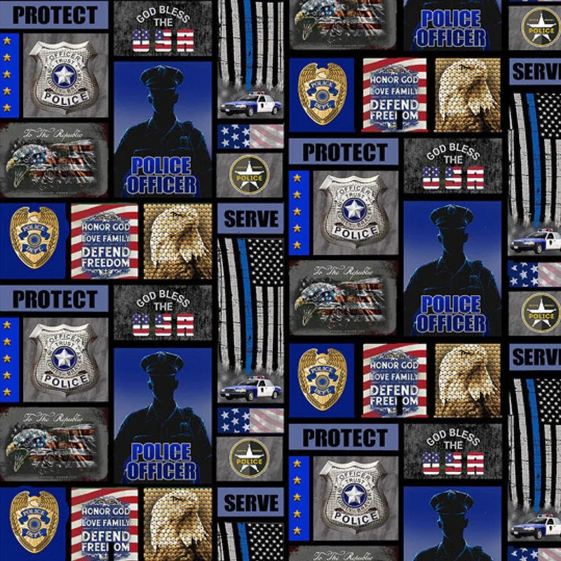 SYK Police Department - 1339PD - Cotton Fabric