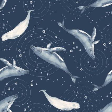 Studio E Polar Plungers - 7884-77 Navy - Cotton Fabric