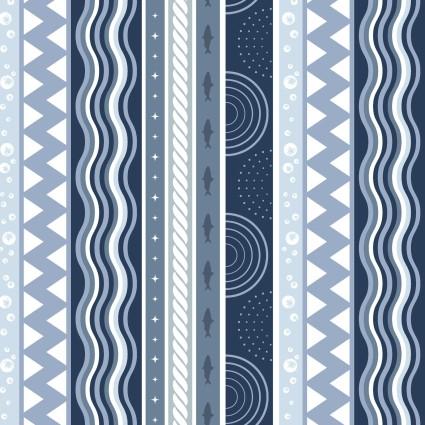 Studio E Polar Plungers - 7895-17 Blue - Cotton Fabric