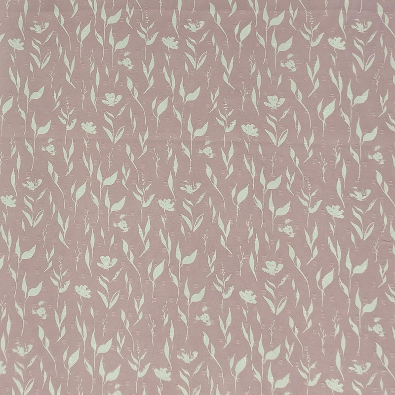 Swiss Dot Poly Floral - ET1008 Pink - Dress & Apparel Fabric