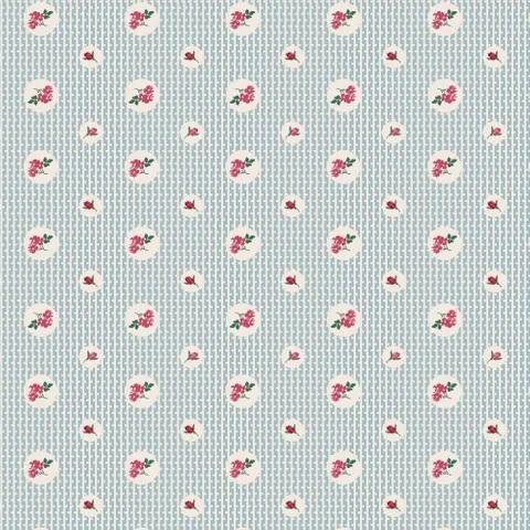 TGZ Forget-Me-Not Rose Evie Blue - DV6823 - Cotton Fabric