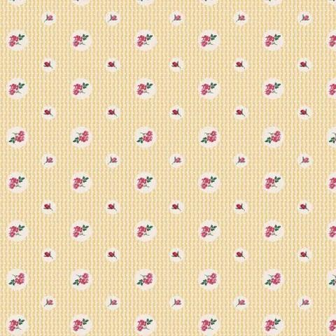 TGZ Forget-Me-Not Rose Evie Yellow - DV6824 - Cotton Fabric