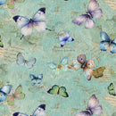 TT Butterfly Dreams Bug - CD2907-GREEN - Cotton Fabric