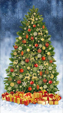 TT Christmas Magic Fancy Christmas Tree 24" Panel - CM2676-MULTI - Cotton Metallic Fabric