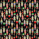 TT Christmas Memories Nutcrackers - CD2887-BLACK - Cotton Fabric