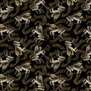 TT Classical Music Grand Pianos & Music Notes - CM3236-BLACK - Cotton Fabric