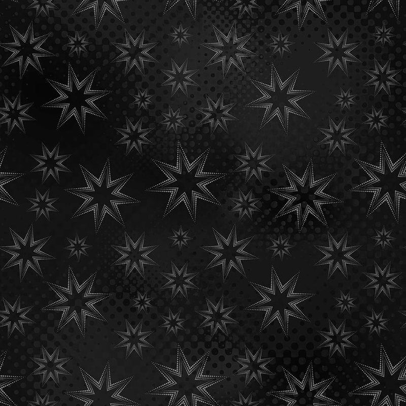 TT Colorstock Dot Dot Stars - C2969-ANTHRACITE - Cotton Fabric