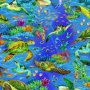 TT Deep Blue Sea Seaturtles - C6154-OCEAN - Cotton Fabric
