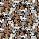 TT Dogs Rule Packed Dogs - CD4001-BROWN - Cotton Fabric