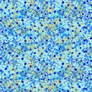 TT Escapade Metallic Mosaic - CM3797-BLUE - Cotton Metallic Fabric