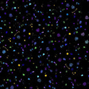 TT Evening Glow Paint Splash Dots Metallic - CM4110-BLACK - Cotton Metallic Fabric